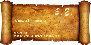 Sámuel Emese névjegykártya