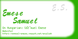 emese samuel business card